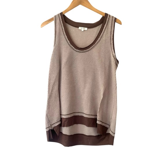 LA MIEL Tops - La Miel waffle knit boho tank top